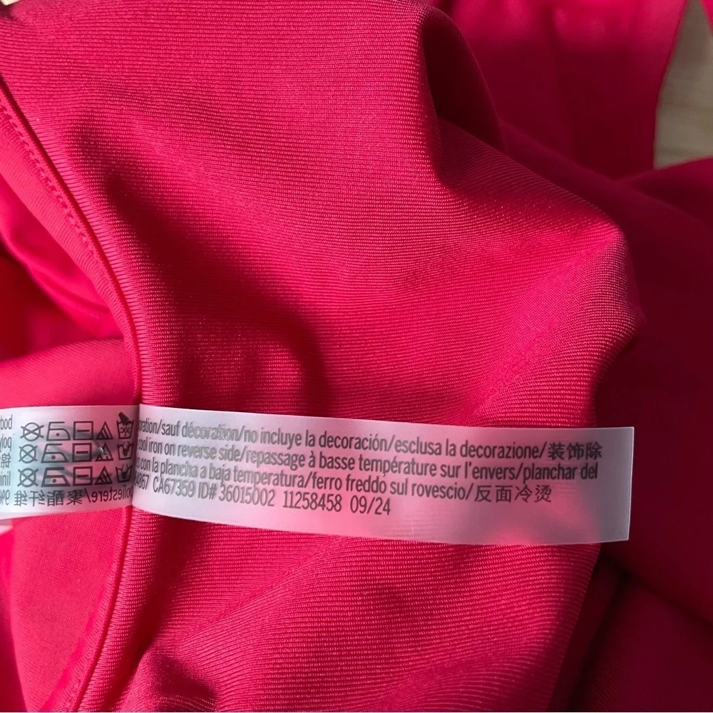 New! PINK x Frankies Bikinis Poppi One-Piece Swimsuit Merlot Red XL 47328